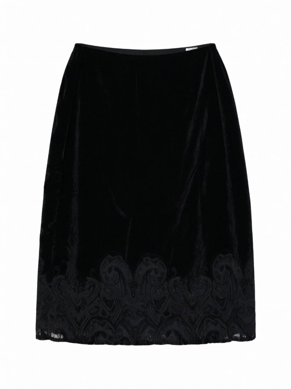 Mirasol Women's Velvet Skirt 1X Black